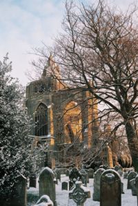 Croyland Abbey snow
